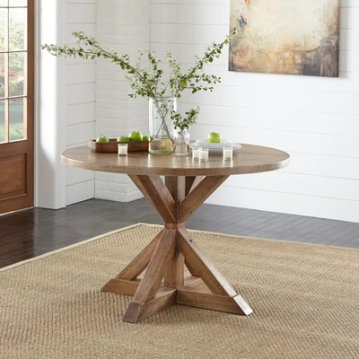 Charlotte Pedestal Dining Table Driftwood - Buylateral 1 Charlotte Pedestal Dining Table Driftwood - Buylateral