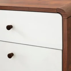 Cassie 2 Drawer File Cabinet White/Walnut - Buylateral -Buylateral Home Cheap Store GUEST afef1f9a 0769 4b95 9679 ec63048ae7f5