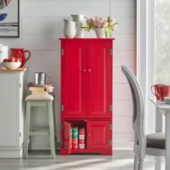 Tall Storage Cabinet Red - Buylateral -Buylateral Home Cheap Store GUEST b6225fdd 5446 4927 9b8e f27aedef0357