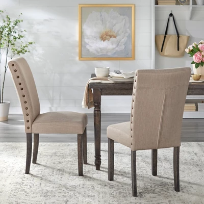6pc Burntwood Parson Dining Set With Bench Weathered Gray - Buylateral 3 6pc Burntwood Parson Dining Set With Bench Weathered Gray - Buylateral - Image 3