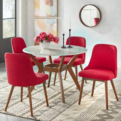 Set Of 2 Saville Dining Chairs Red - Buylateral 2 Set Of 2 Saville Dining Chairs Red - Buylateral - Image 2