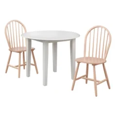 3pc Chadwick Drop Leaf Dining Set With 2 Windsor Chairs - Buylateral -Buylateral Home Cheap Store GUEST b8b57736 11f9 4e71 a5f7 c161cb44b479