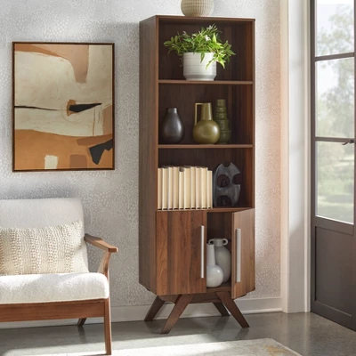 71" Ashfield Bookshelf Walnut - Buylateral 2 71" Ashfield Bookshelf Walnut - Buylateral - Image 2