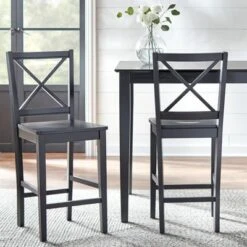 Set Of 2 30" Virginia Cross Back Chairs - Buylateral -Buylateral Home Cheap Store GUEST ba159a75 7125 4b85 884b a1903368aca1