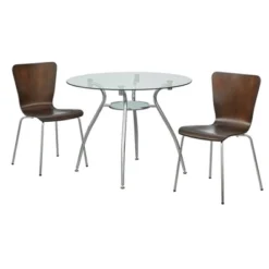 3pc Itza Round Glass Top And Chrome Base Dining Set - Buylateral 18 3pc Itza Round Glass Top And Chrome Base Dining Set - Buylateral -Buylateral Home Cheap Store GUEST bae4e717 4910 4491 a311 c46d5bdca589
