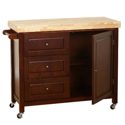 Monterey Kitchen Cart Espresso - Buylateral 2 Monterey Kitchen Cart Espresso - Buylateral - Image 2