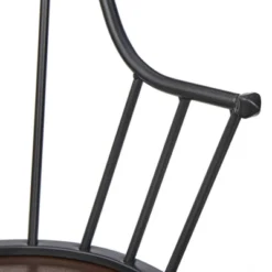 Set Of 2 Milo Windsor Metal With Wood Seat Dining Armchairs Black/Espresso Brown - Buylateral -Buylateral Home Cheap Store GUEST c10ddfe5 2bd1 4bb3 b8f3 2090dd8ecf75