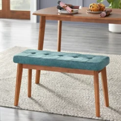4pc Nettie Mid-Century Modern Dining Set With Bench Walnut/Teal - Buylateral 10 4pc Nettie Mid-Century Modern Dining Set With Bench Walnut/Teal - Buylateral -Buylateral Home Cheap Store GUEST c34ef500 4aff 44c6 9911 7f3bc6da7e64