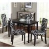 5Pc Elly Sophia Parson Dining Set Gray/Black - Buylateral