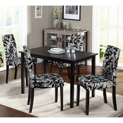 5Pc Elly Sophia Parson Dining Set Gray/Black - Buylateral 1 5Pc Elly Sophia Parson Dining Set Gray/Black - Buylateral