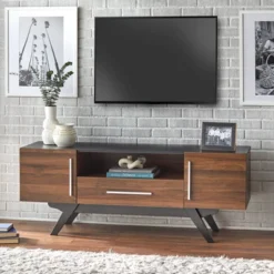 Ashfield Mid-Century Modern TV Stand For TVs Up To 64" - Buylateral