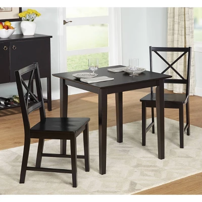 Set Of 2 Virgina Cross Back Chair Black - Buylateral 2 Set Of 2 Virgina Cross Back Chair Black - Buylateral - Image 2