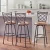 Set Of 3 Avery Adjustable Metal Barstool - Buylateral