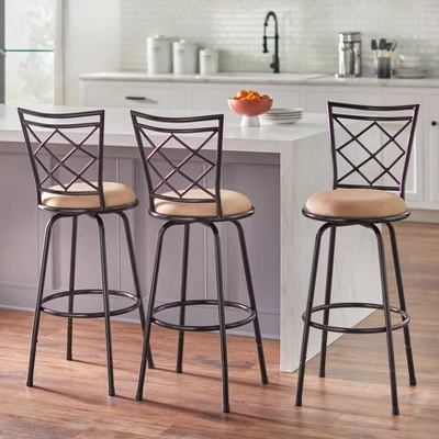 Set Of 3 Avery Adjustable Metal Barstool - Buylateral 1 Set Of 3 Avery Adjustable Metal Barstool - Buylateral