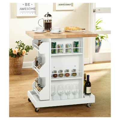 Hampton Kitchen Cart White - Buylateral 3 Hampton Kitchen Cart White - Buylateral - Image 3