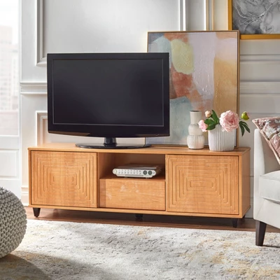 Messina TV Stand For TVs Up To 68" Light Brown - Buylateral 1 Messina TV Stand For TVs Up To 68" Light Brown - Buylateral