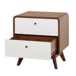 Cassie Mid-Century Modern Nightstand Walnut/White - Buylateral -Buylateral Home Cheap Store GUEST f8cba587 a7ec 4bce b82f 10508a836b8b