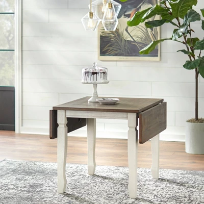 Maryland Drop Leaf Dining Table Walnut/White - Buylateral 2 Maryland Drop Leaf Dining Table Walnut/White - Buylateral - Image 2