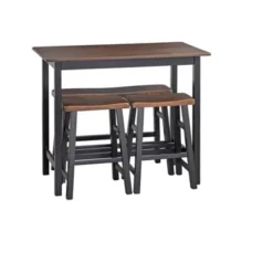 4pc Galena Counter Height Dining Set Walnut/Black - Buylateral -Buylateral Home Cheap Store GUEST ff5dab0c abb8 4e69 86f3 acc6fc734b71